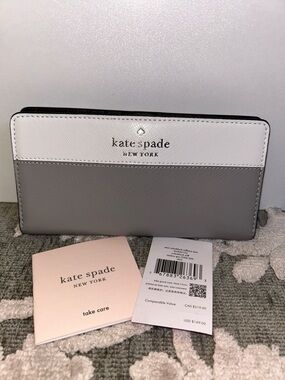 NWT Kate spade Staci colorblock saffiano leather wallet